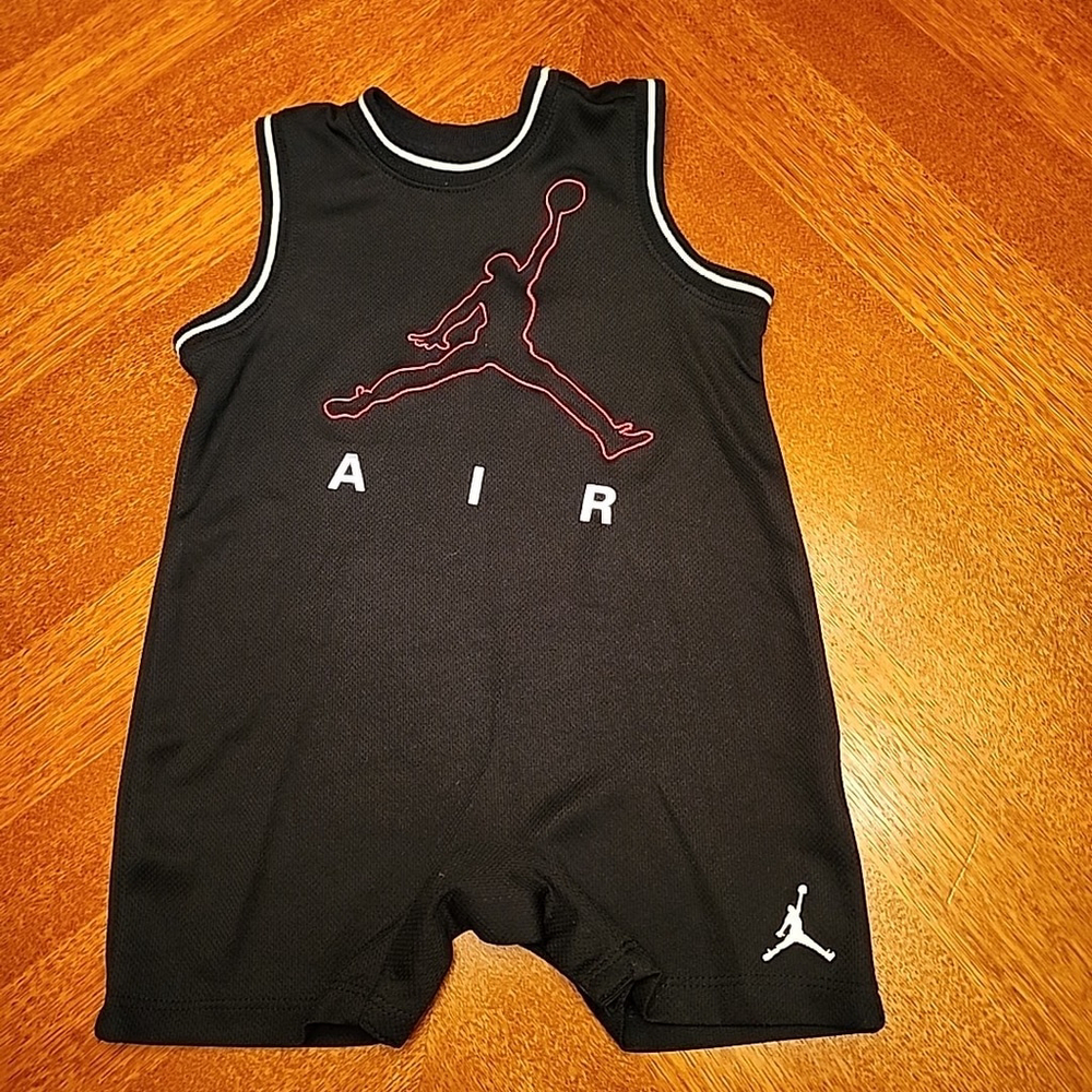 Nike Jordan Jumpman 23 Romper Jumpsuit Boys 24 Months Black A1